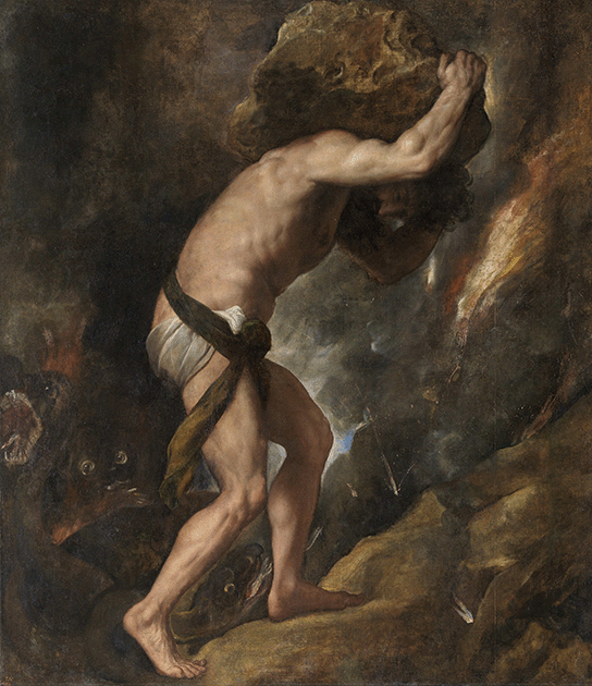 Titian, Sisyphus, 1548 – 49, Prado, Madrid. Image: © Museo Nacional del Prado / MNP / Scala, Florence 